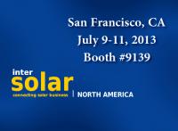 Join us for Intersolar July 9-11, 2013 Moscone Center, San Francisco